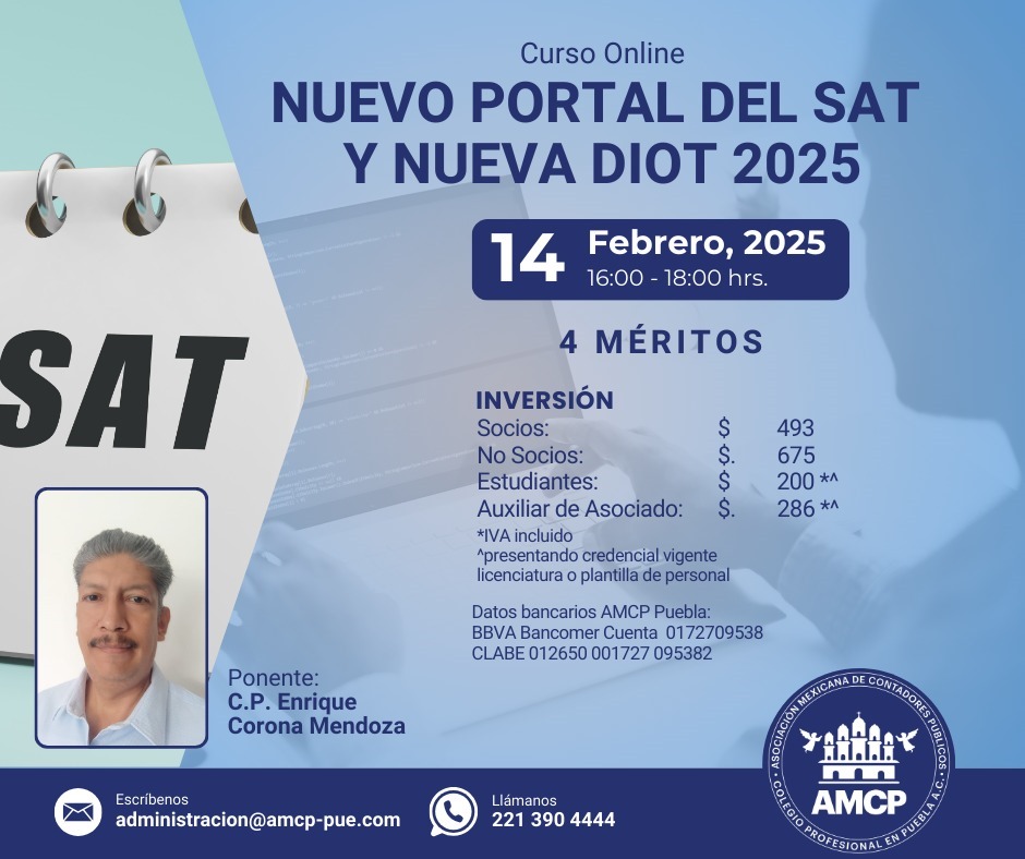 Nuevo portal del  SAT y Nueva  DIOT 2025