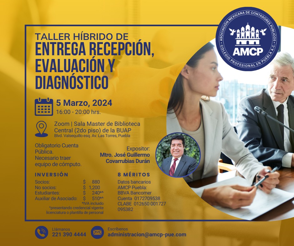 Taller Híbrido de Entrega Recepción, Evaluación y Diagnóstico