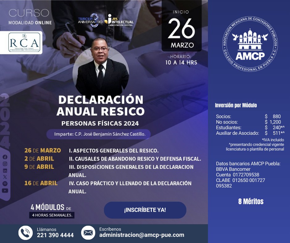 DECLARACIÓN ANUAL RESICO PERSONAS FÍSICAS 2024