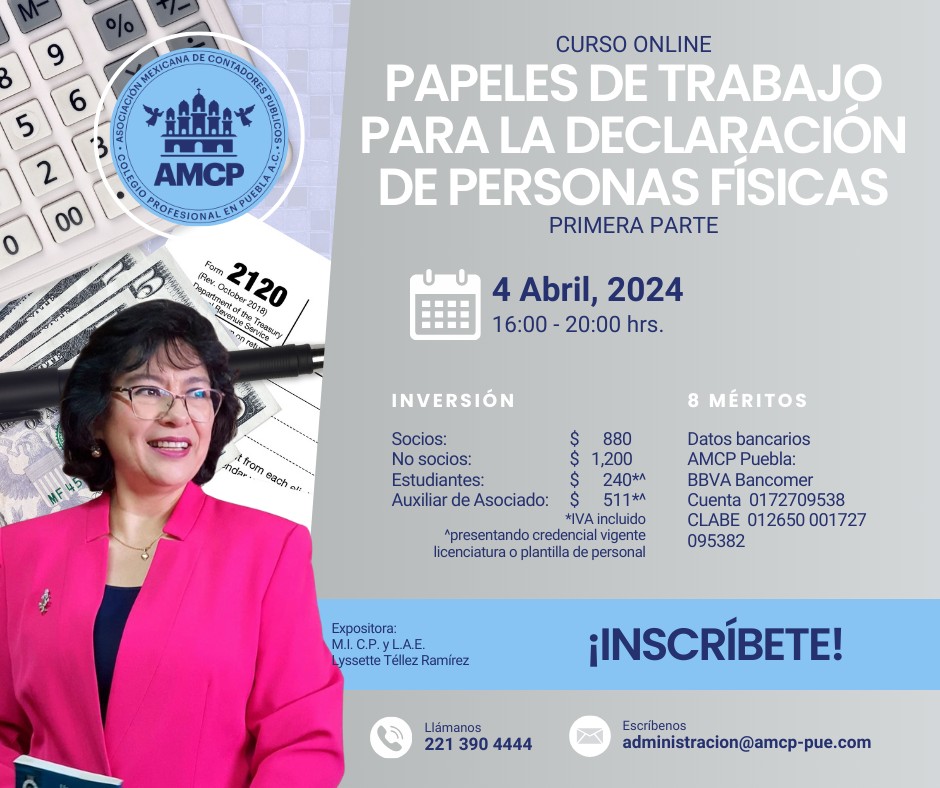 Papeles de trabajo para la Declaración de Personas Fisicas Primera Parte